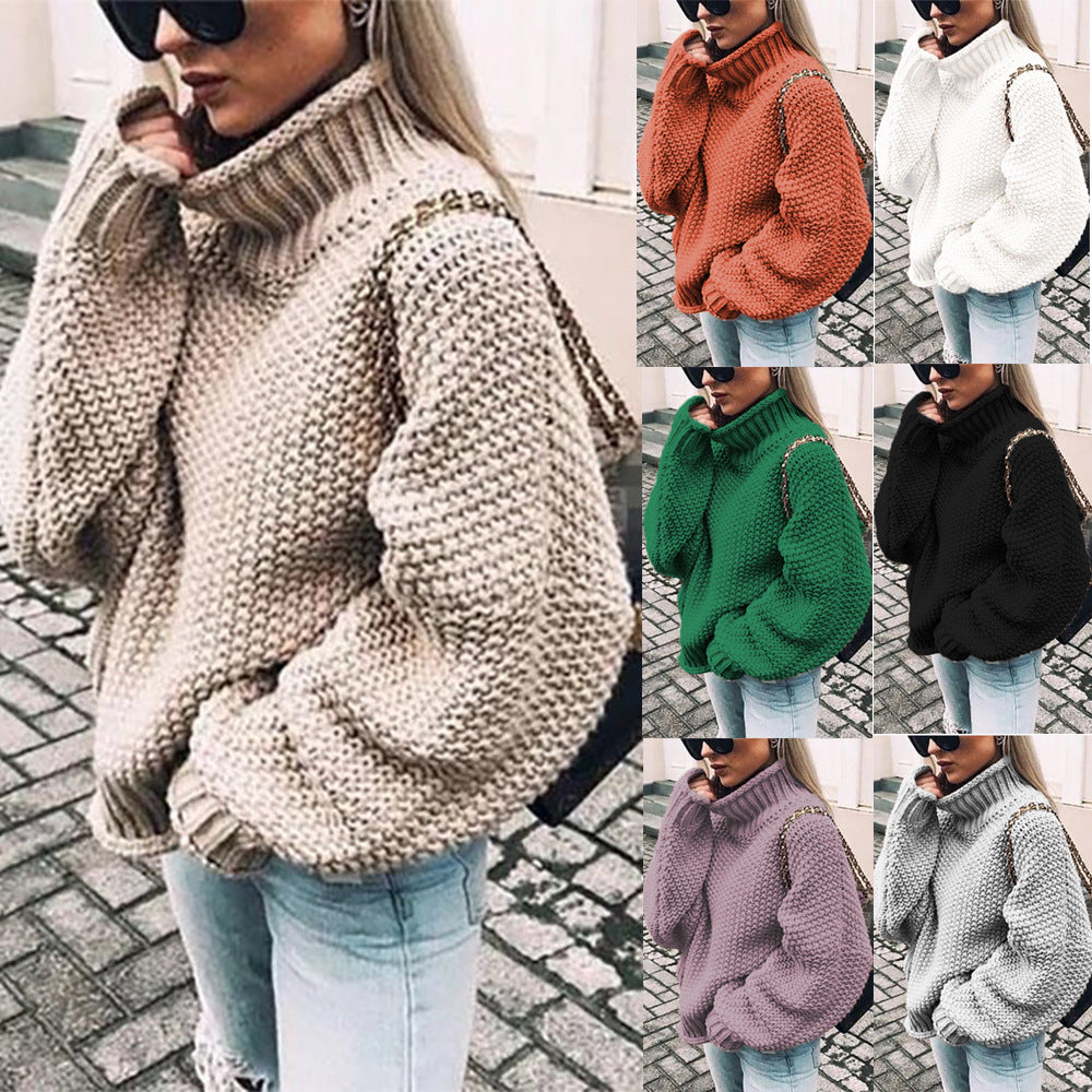 StillSerene™ Thick Sweater for Autumn - Women's sweater in white, black, red & more.