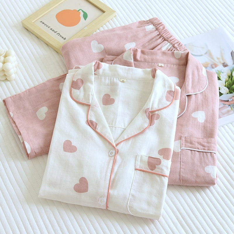 StillSerene™ Cute Pink Pyjamas set for women - White & pink.