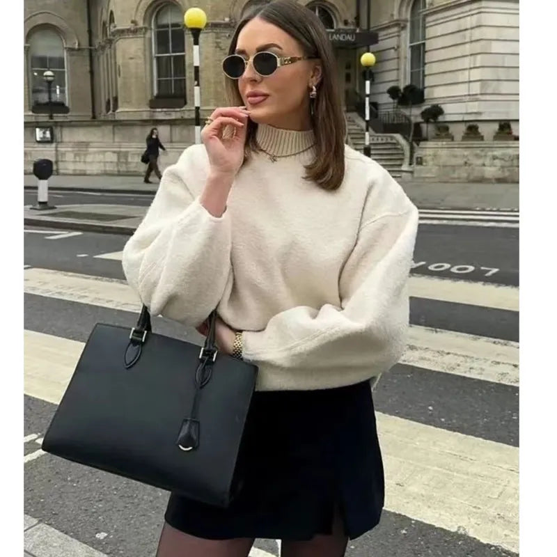 Still Serene Autumn Turtleneck sweater for women - White, black, khaki & more